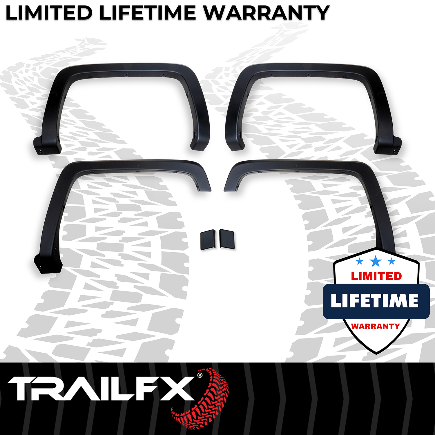 Picture of TrailFX TFC3002OE OE Style Fender Flares Black Smooth Finish Set of 4
