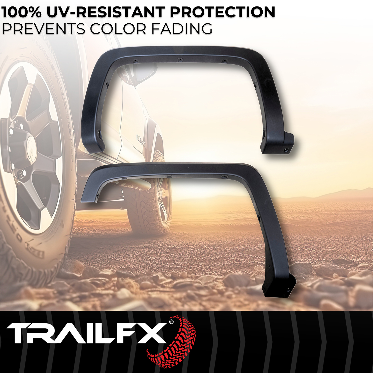 Picture of TrailFX TFC3002OE OE Style Fender Flares Black Smooth Finish Set of 4