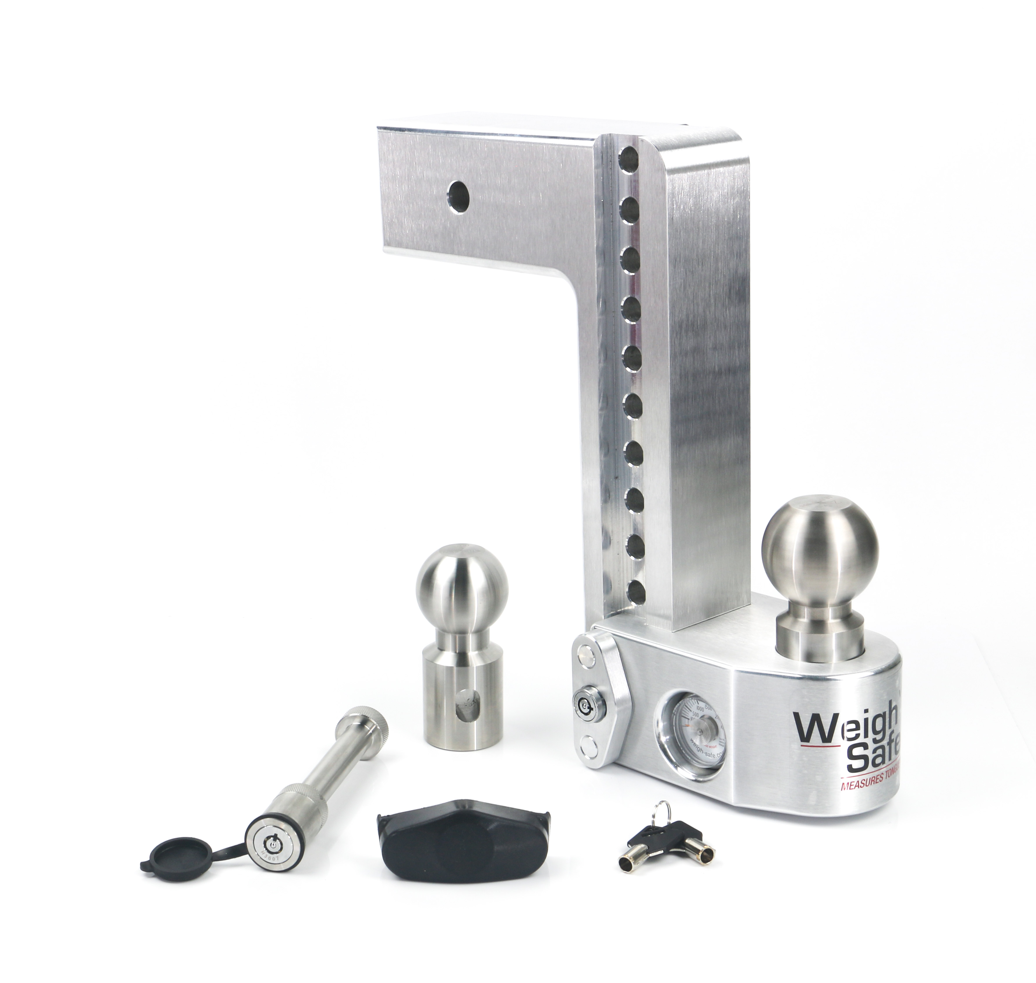 Picture of Weigh Safe WS10-3-KA Adjustable Ball Mount 10" Drop 3" Shank Built-In Scale