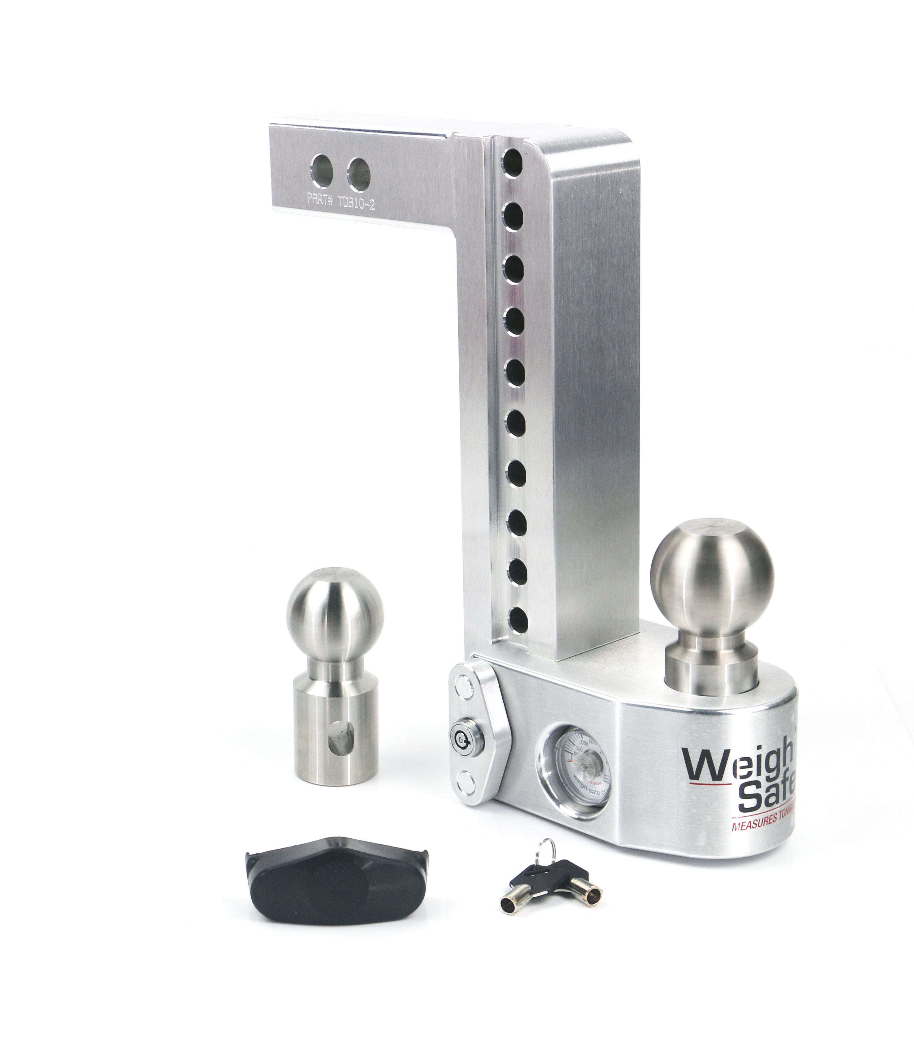 Picture of Weigh Safe WS10-2 Adjustable Ball Mount with Built-In Scale Drop Shank - 10 2