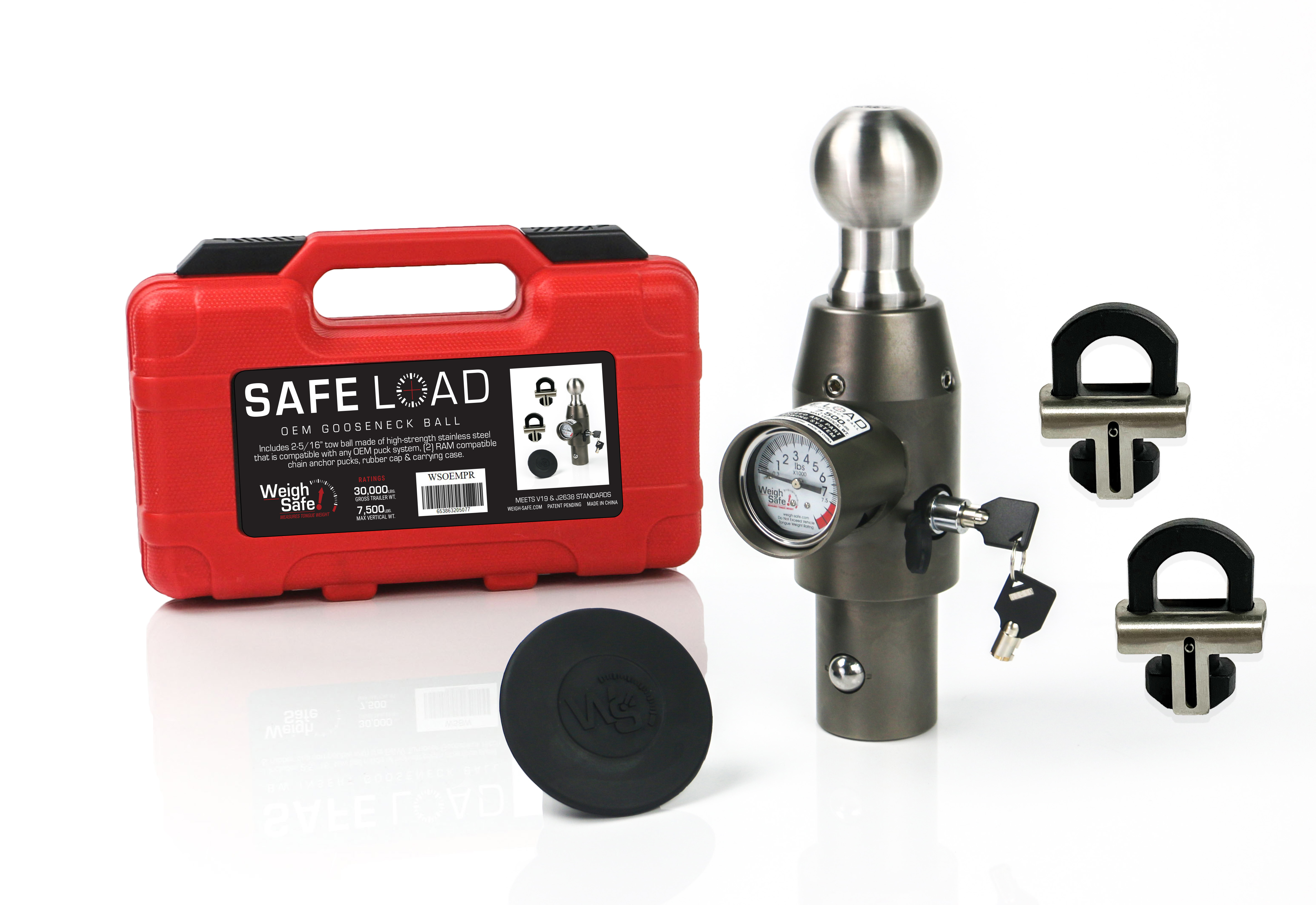 Picture of Weigh Safe WSOEMPR OEM Gooseneck Ball with Built-In Scale for Ram Pucks