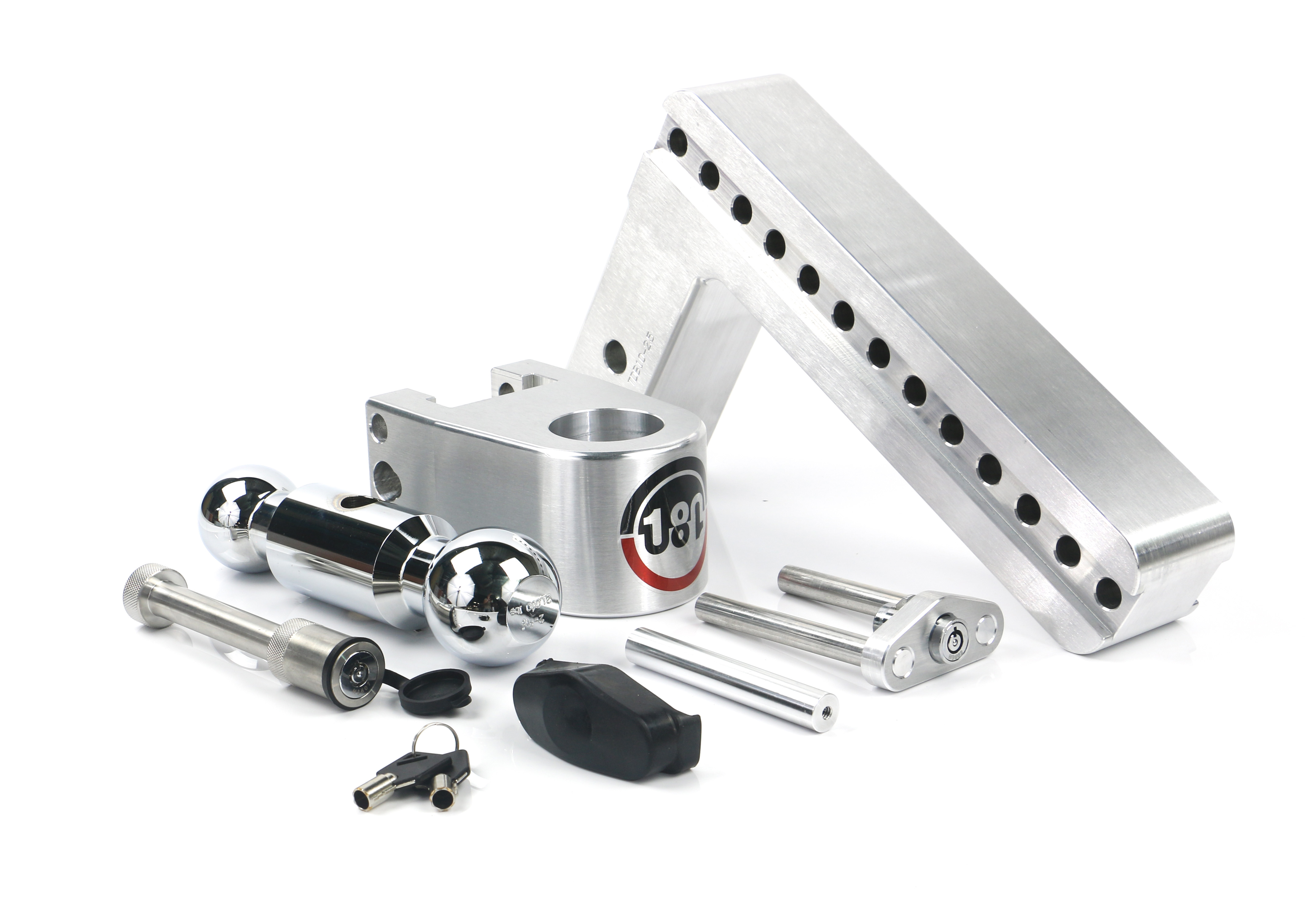 Picture of Weigh Safe CTB10-2.5-KA 10" Drop Hitch 2.5" Receiver Adjustable Aluminum Ball Mount 18,500 lbs GTW