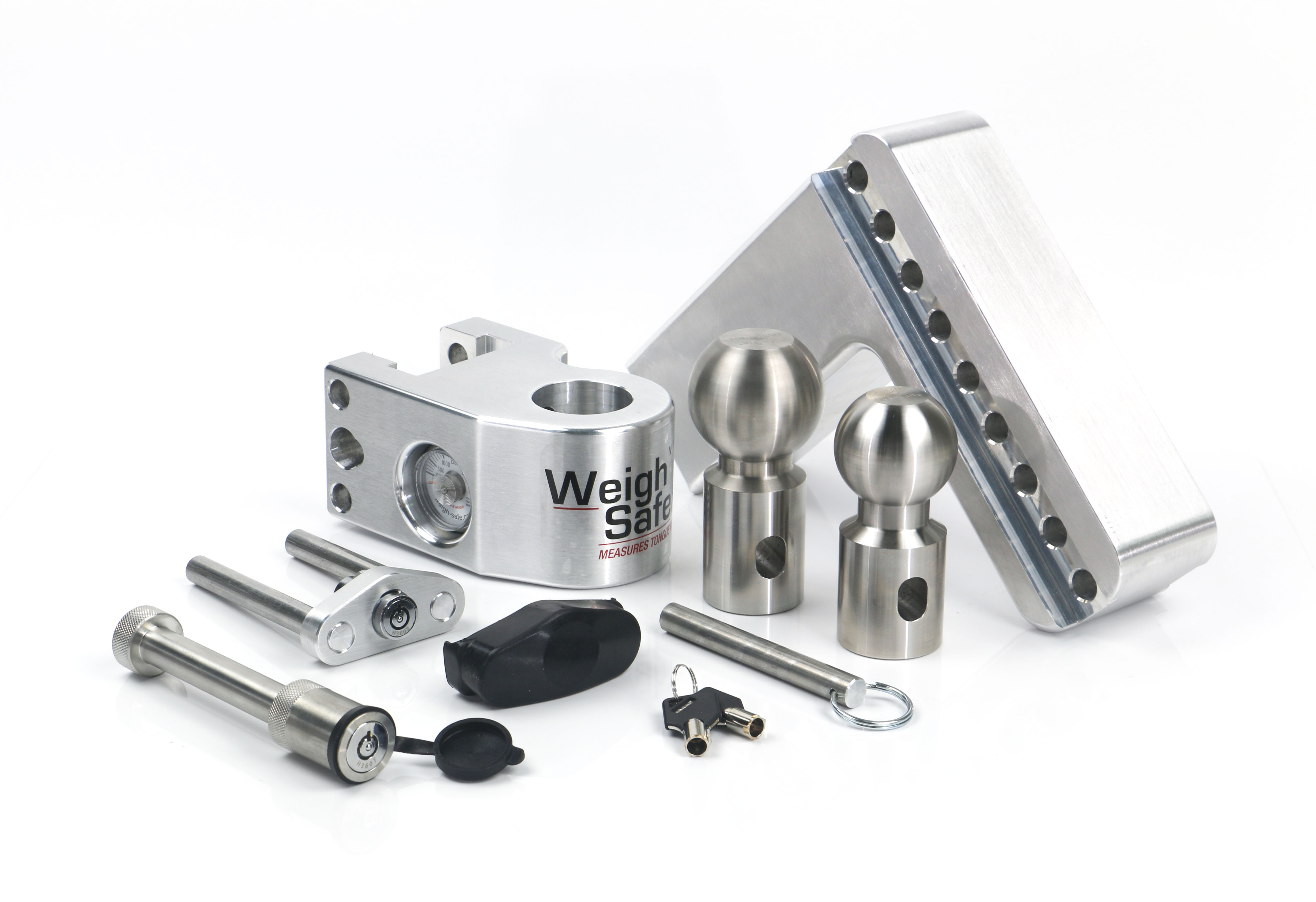 Picture of Weigh Safe WS6-3-KA 6" Drop Hitch Ball Mount with Built-In Scale 3" Receiver