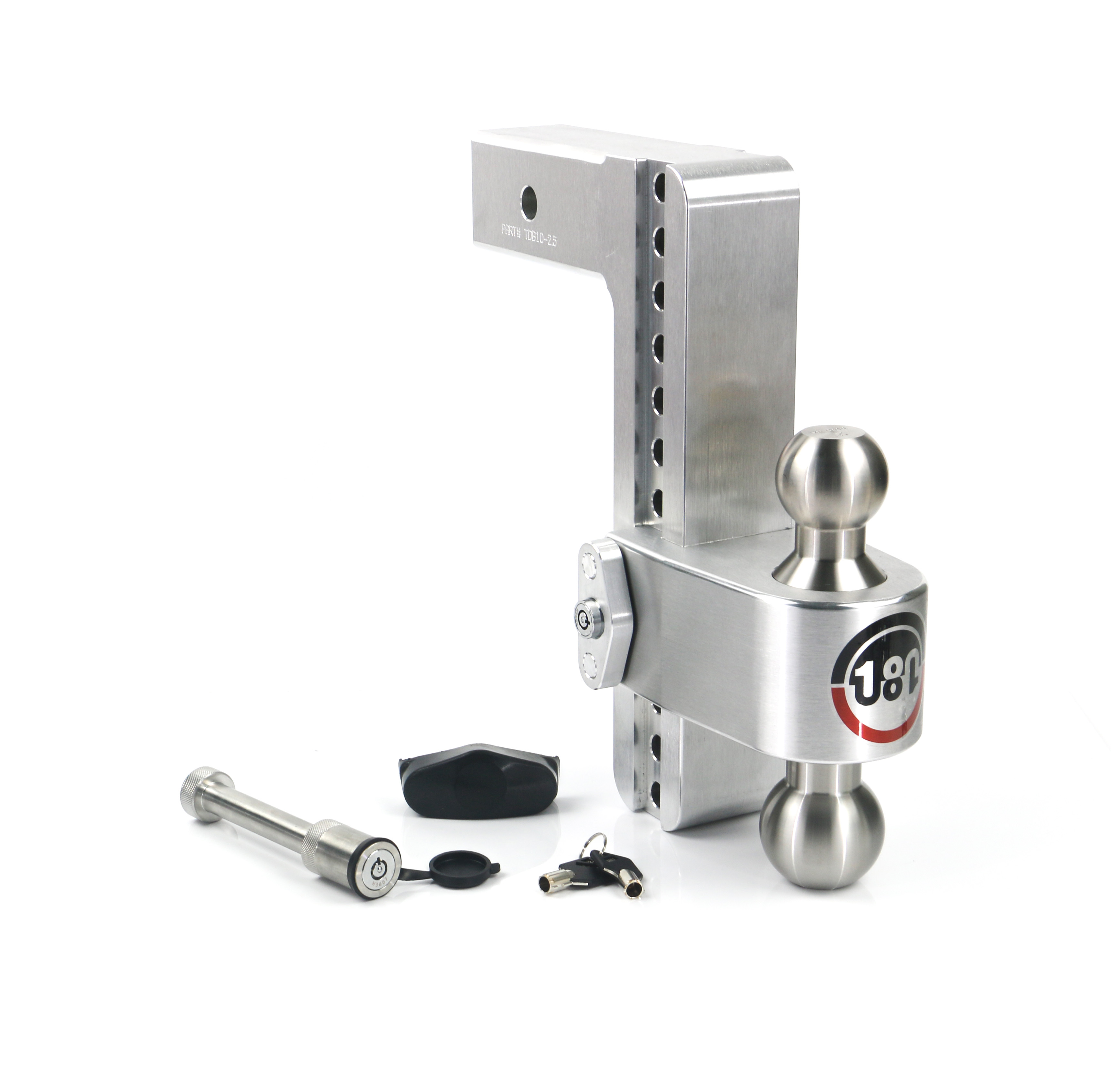 Picture of Weigh Safe LTB10-2.5-KA Adjustable Ball Mount Drop Shank GTW - 10 2.5 18 500