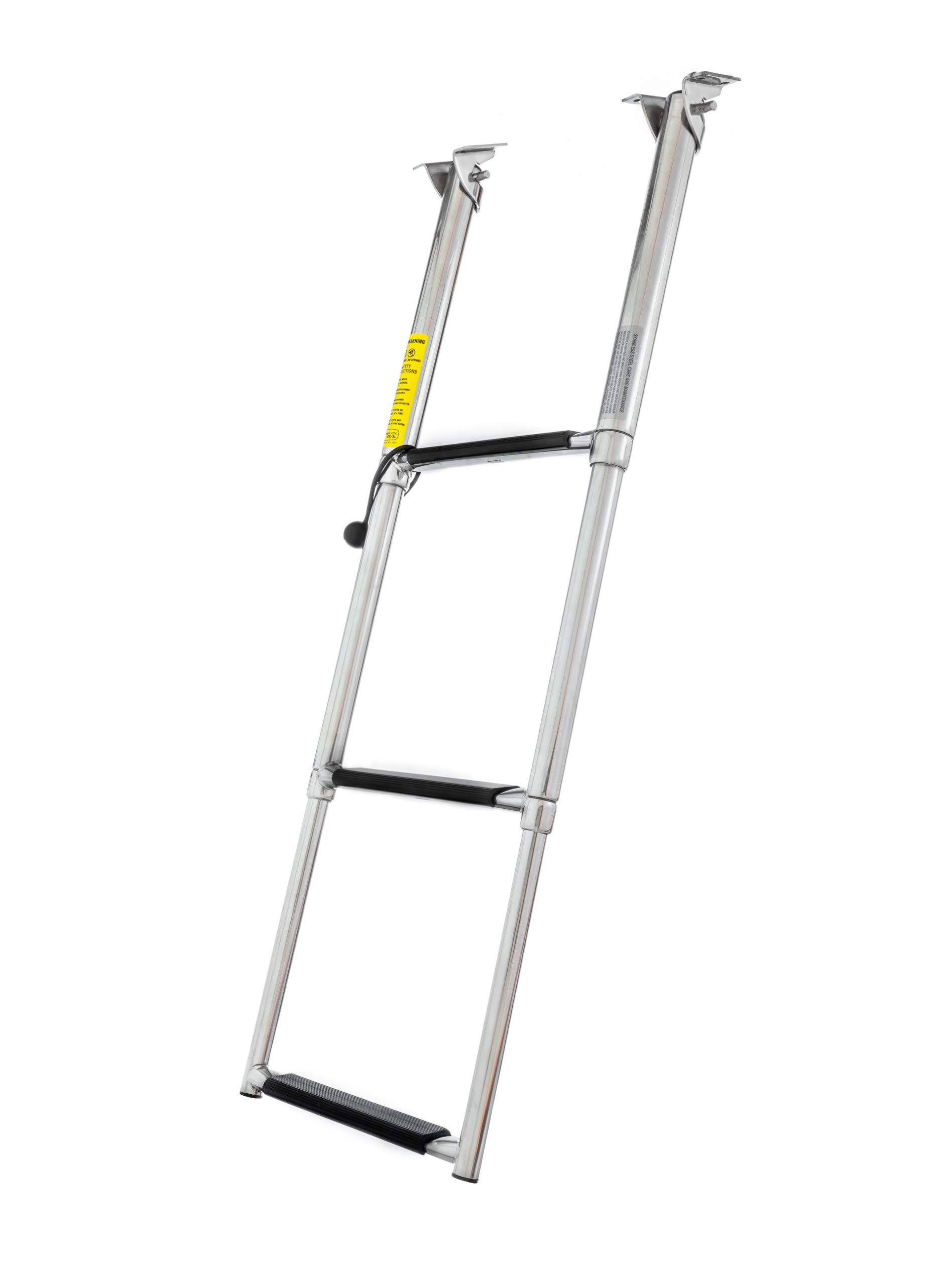 Attwood Marine 19623-61 3-Step Telescoping Stainless Steel Under Platform Boat Ladder