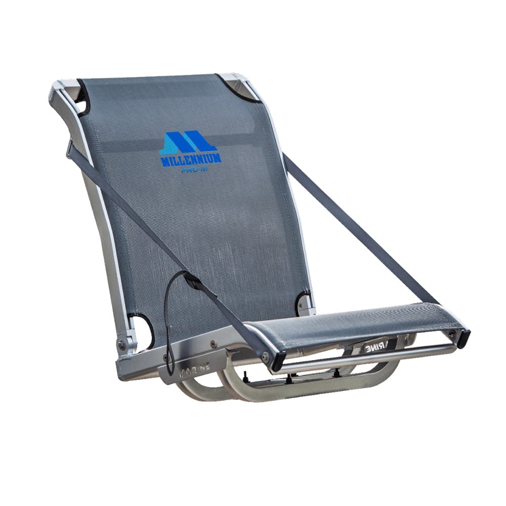 Millennium Outdoors P-100-GY Pro-M Folding Boat Seat Gray