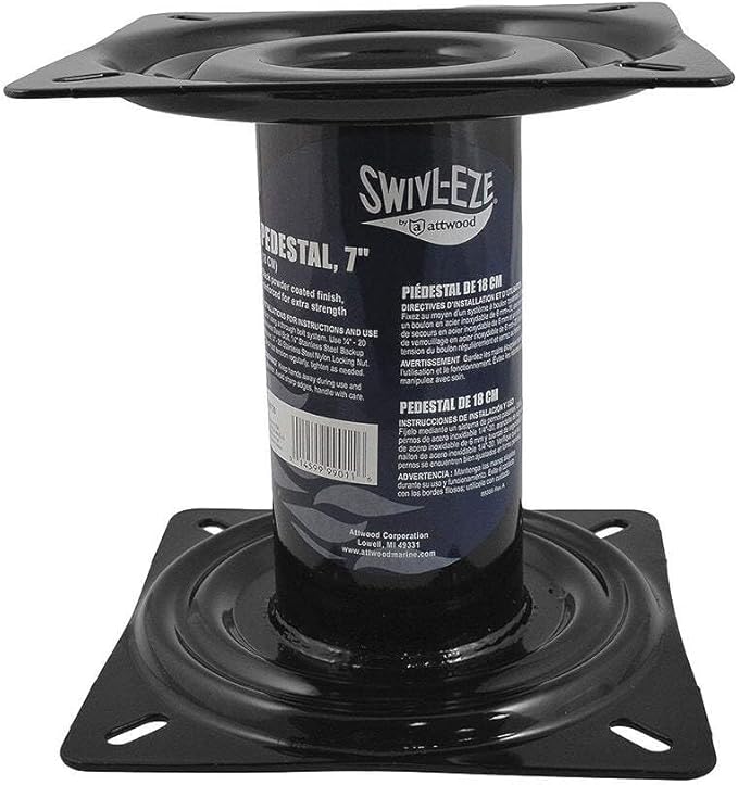 Swivl-Eze 238813FLSM1 Lakesport 2-3/8" Hydraulic Power Pedestal with Seat Mount