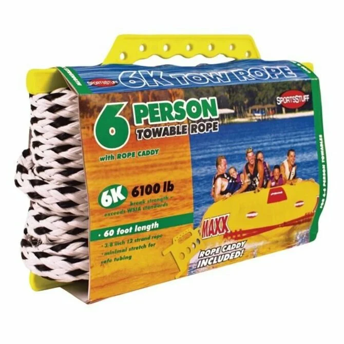 Sportsstuff BKS-6 Heavy-Duty 6K Tow Rope for Towable Tubes