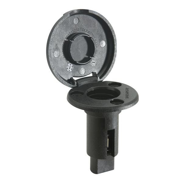 Attwood Marine 910R2PB1 Round 2-Pin Navigation Light Plug-In Base Black