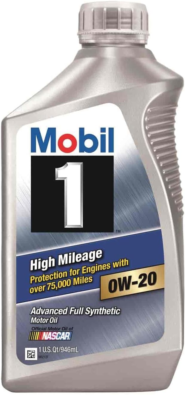 Picture of Mobil 122535 High Mileage Full Synthetic Motor Oil 0W-20 1 Quart