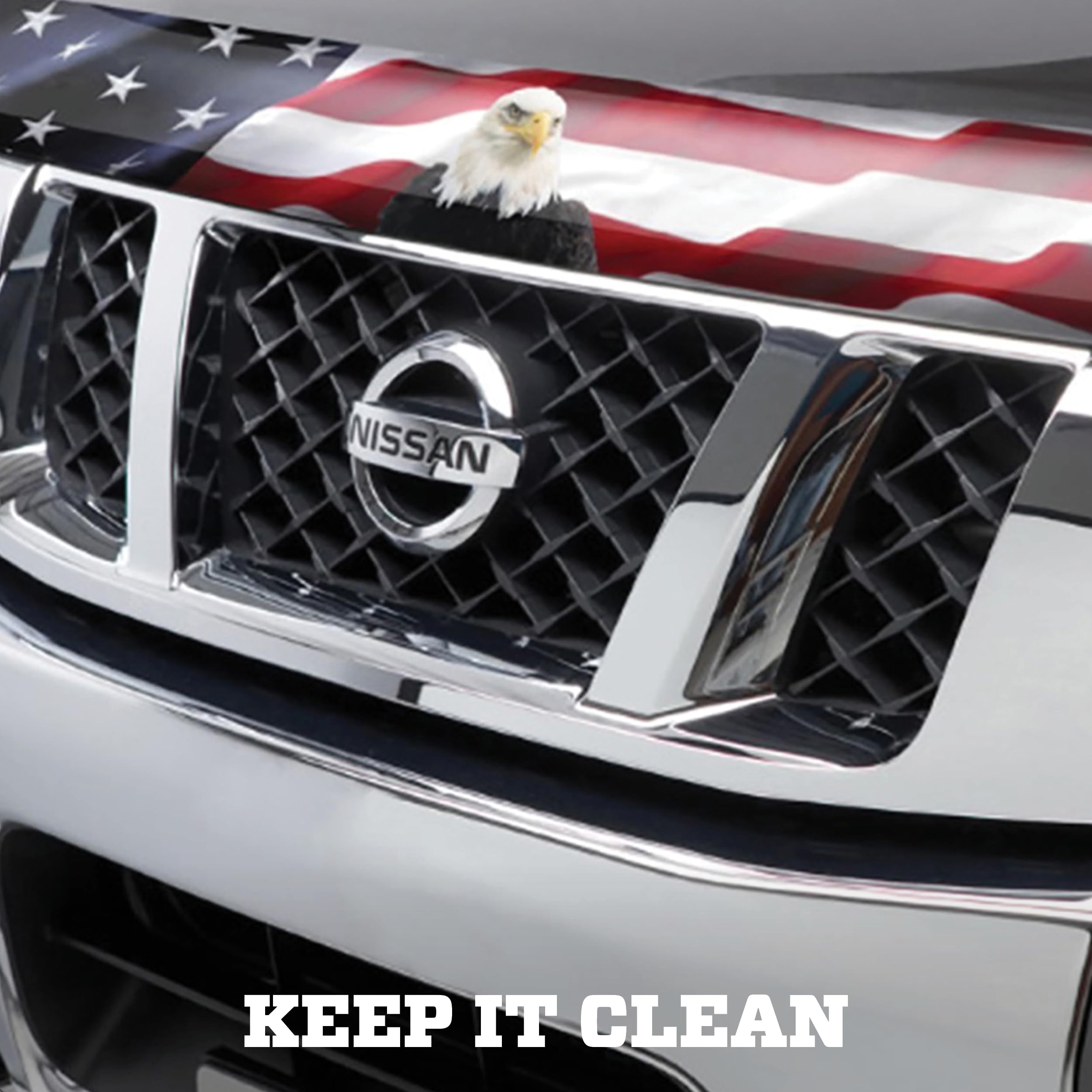 Husky Liners 2818108 Eagle American Flag Bug Shield Hood | Boatplicity