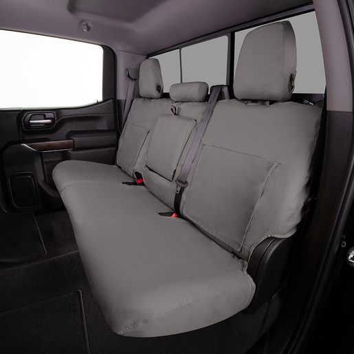 Picture of Covercraft SS7493PCCT Polycotton SeatSaver Custom Second Row Seat Covers Misty - Grey