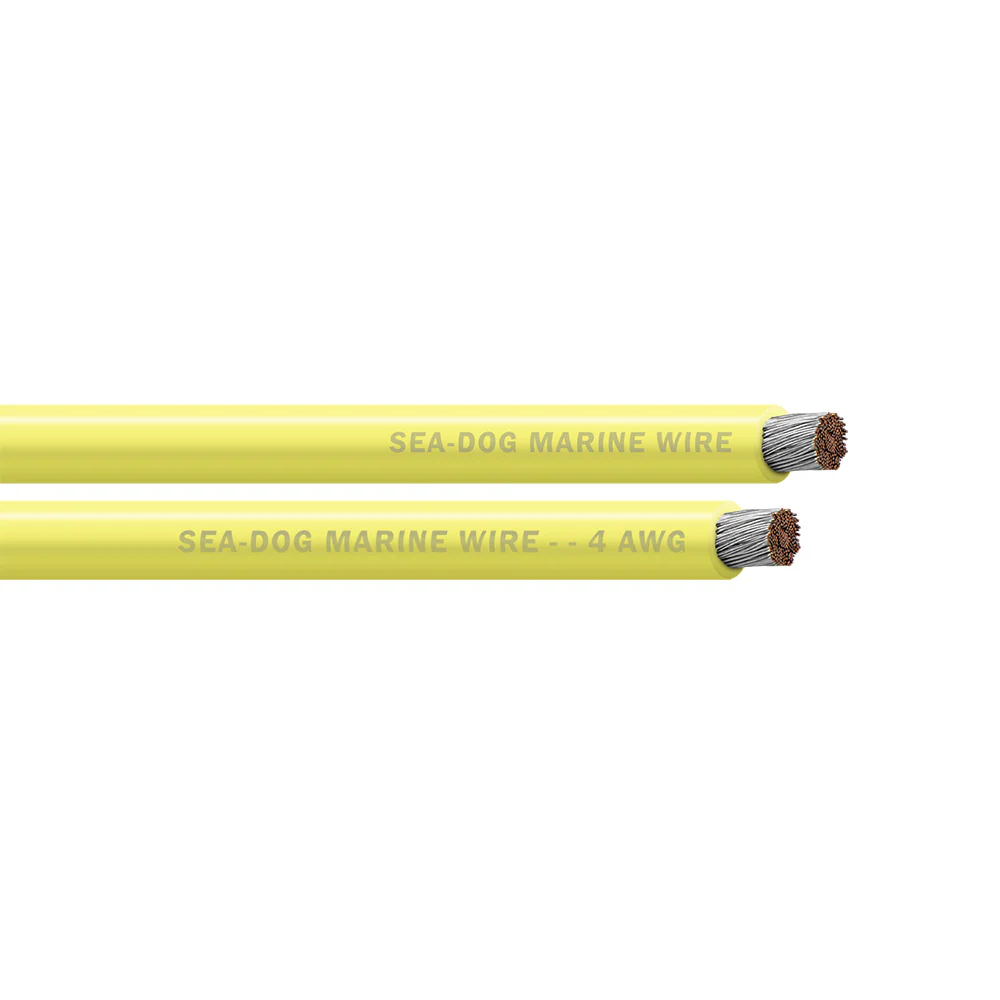 Picture of Sea-Dog Line 8004030 4 AWG Marine Battery Cable Yellow 25 ft UL Listed