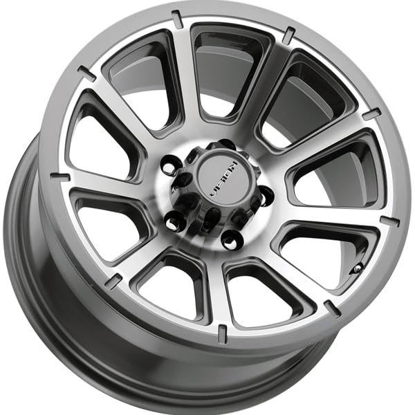 Picture of Vision Wheel 353VT7665GMMF0 353 Turbine Trailer Wheel 17x6.5 5x114.3 Gunmetal Machined Face 0mm
