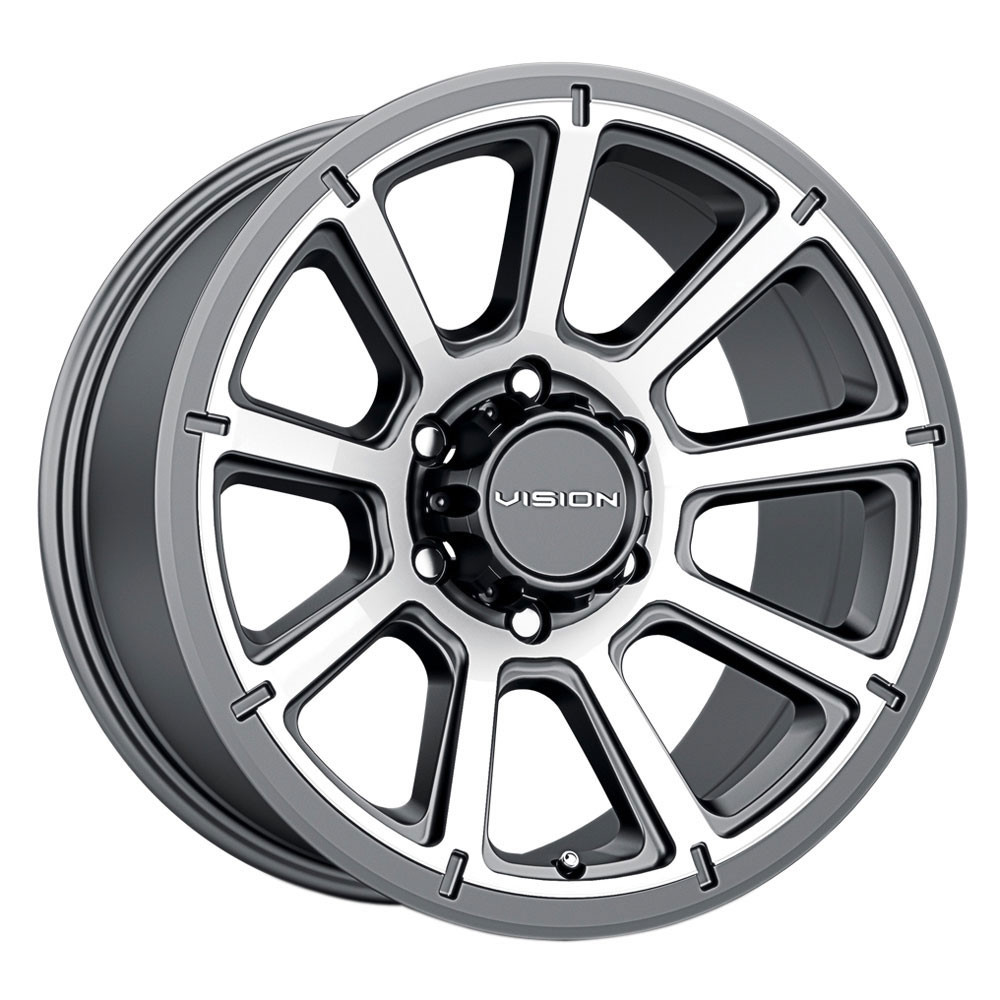 Picture of Vision Wheel 353VT4565GMMF0 353 Turbine Trailer Wheel 14x5.5 Gunmetal Machined Face