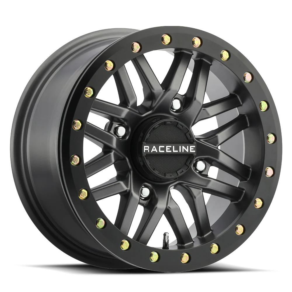 Picture of Raceline Wheels A91G4705652 Ryno Beadlock ATV/UTV Wheel 14x7 Gunmetal 4/156