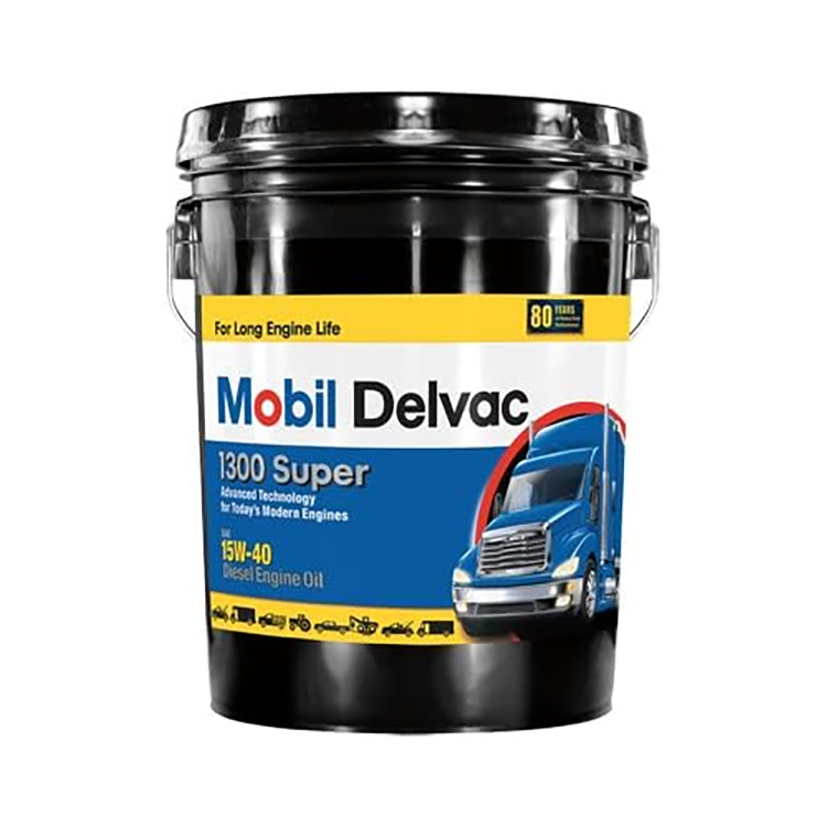 Picture of Mobil 122491 Delvac 1300 Super 15W-40 Synthetic Blend Diesel Engine Oil 5 Gallon