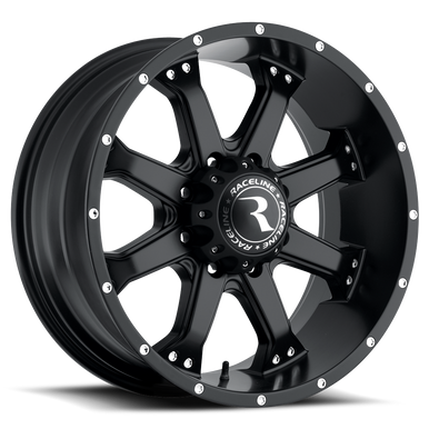 Picture of Raceline Wheels 991B-68055-00 Assault Satin Black Wheel 16x8 5x5.5