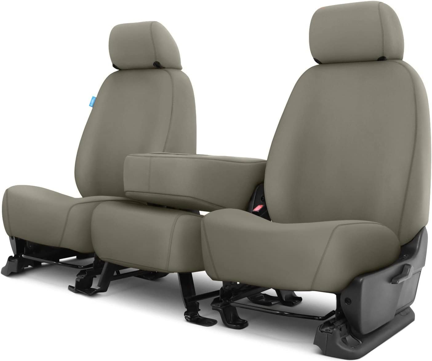 Picture of Covercraft SS3480PCCT Polycotton SeatSaver Custom Front Row Seat Covers Misty - Grey