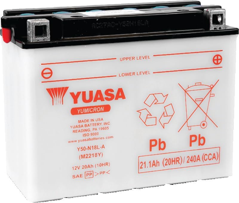 Picture of Yuasa Batteries YUAM2218YTWN Yumicron Conventional Battery - Y50-N18L-A 12V