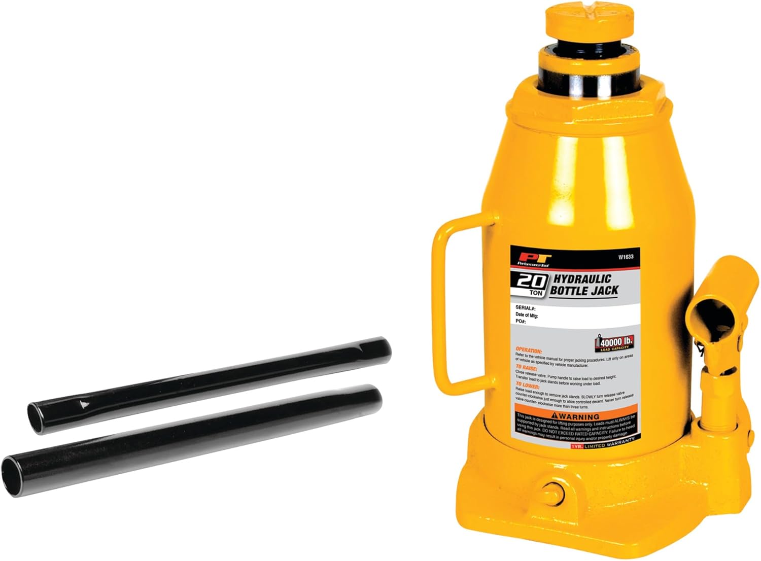 Picture of Performance Tool W1633 Ton Hydraulic Bottle Jack - 20