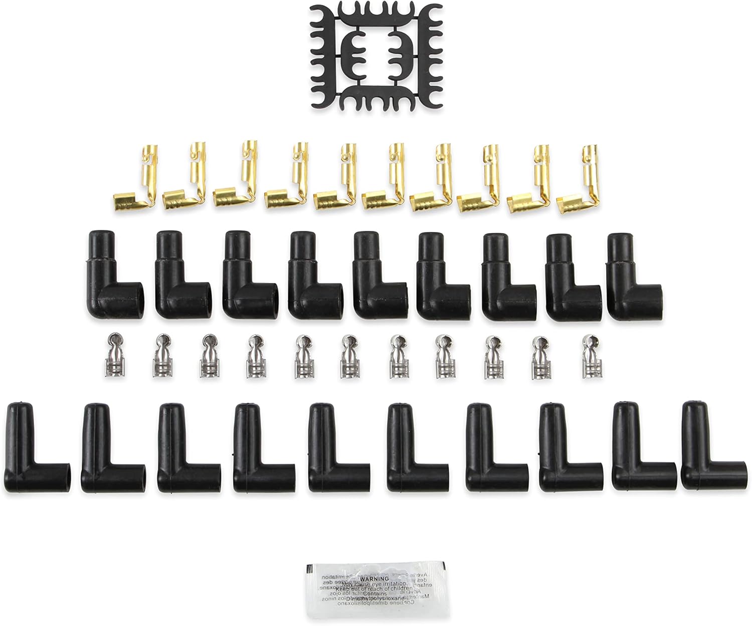 Picture of Accel 4041R 8mm Super Stock Spark Plug Wire Set - Universal Graphite Core with 90° Boots