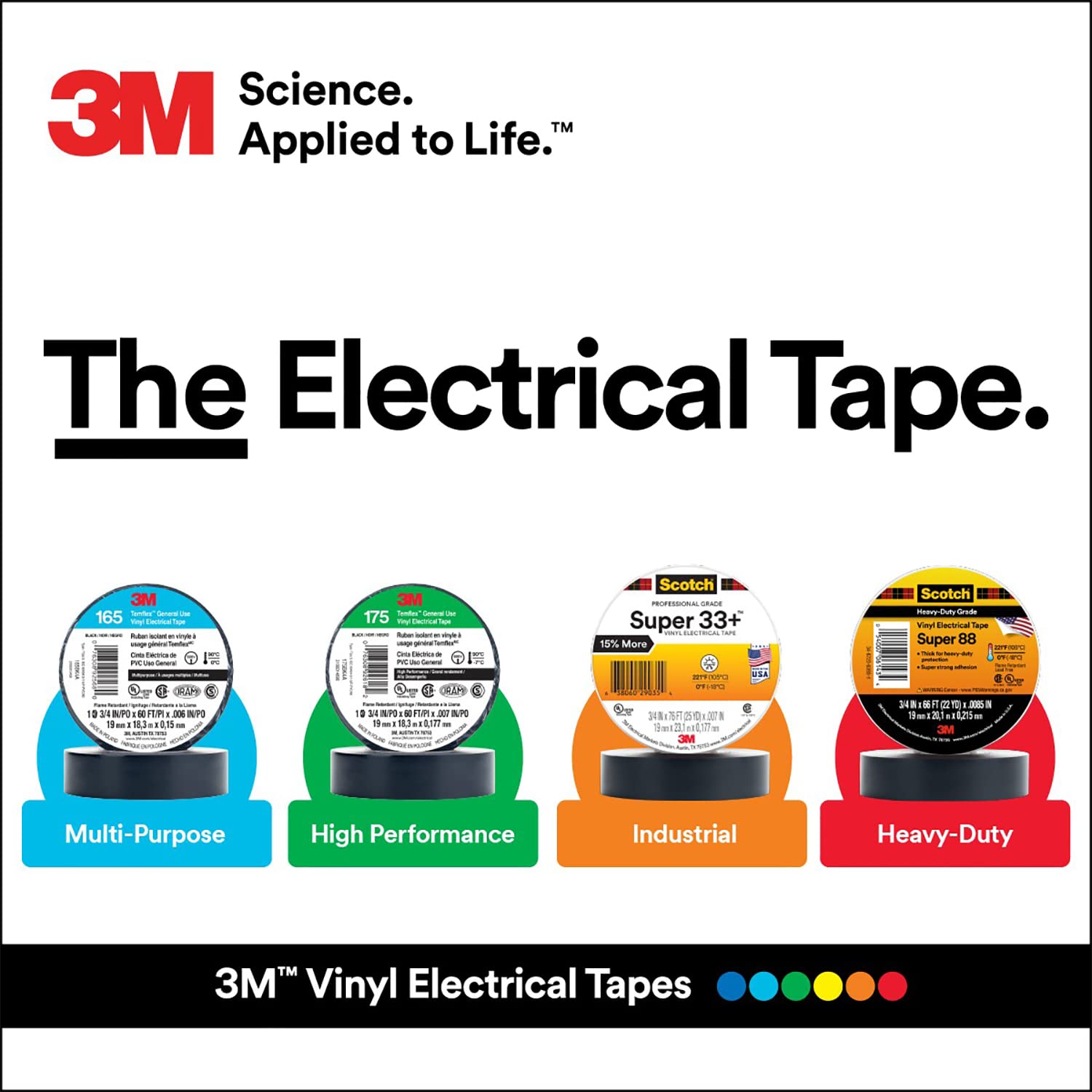 Picture of 3M 7000031580 Scotch 35 Vinyl Electrical Tape 3/4" x 66' Brown