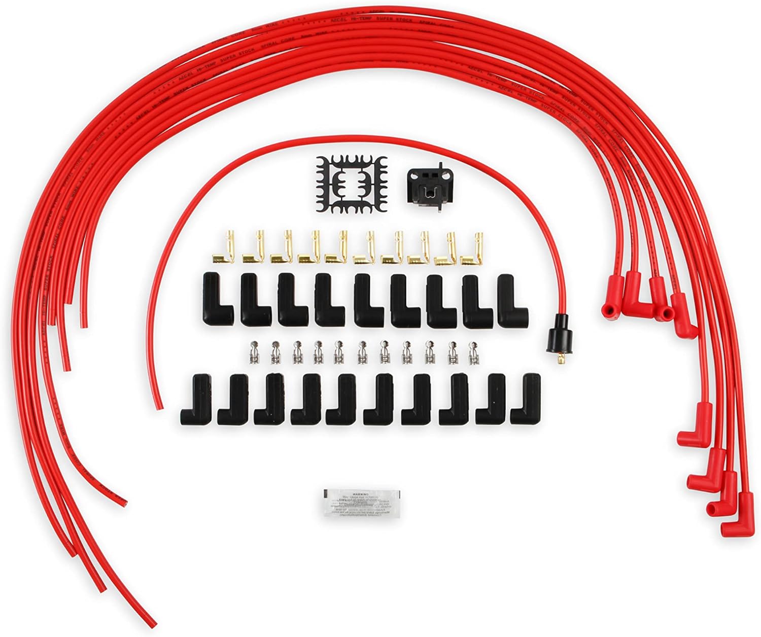 Picture of Accel 5041R 8mm Universal Spark Plug Wire Set - Red with 90° Boots