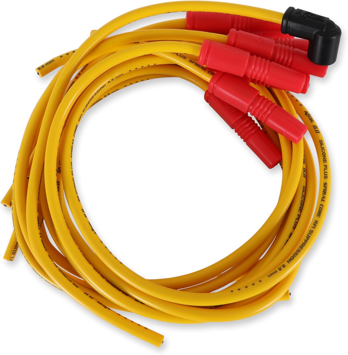 Picture of Accel 8033 Spark Plug Wire Set 8.8mm Spiral Suppression Universal Yellow