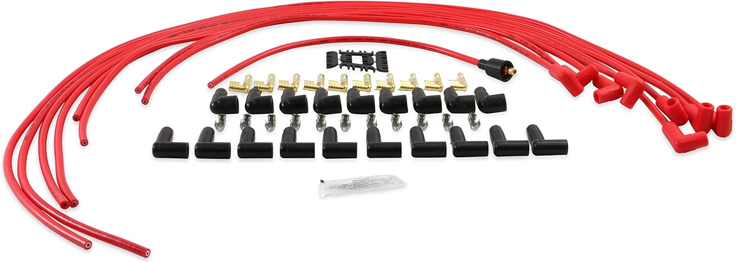 Picture of Accel 4041R 8mm Super Stock Spark Plug Wire Set - Universal Graphite Core with 90° Boots