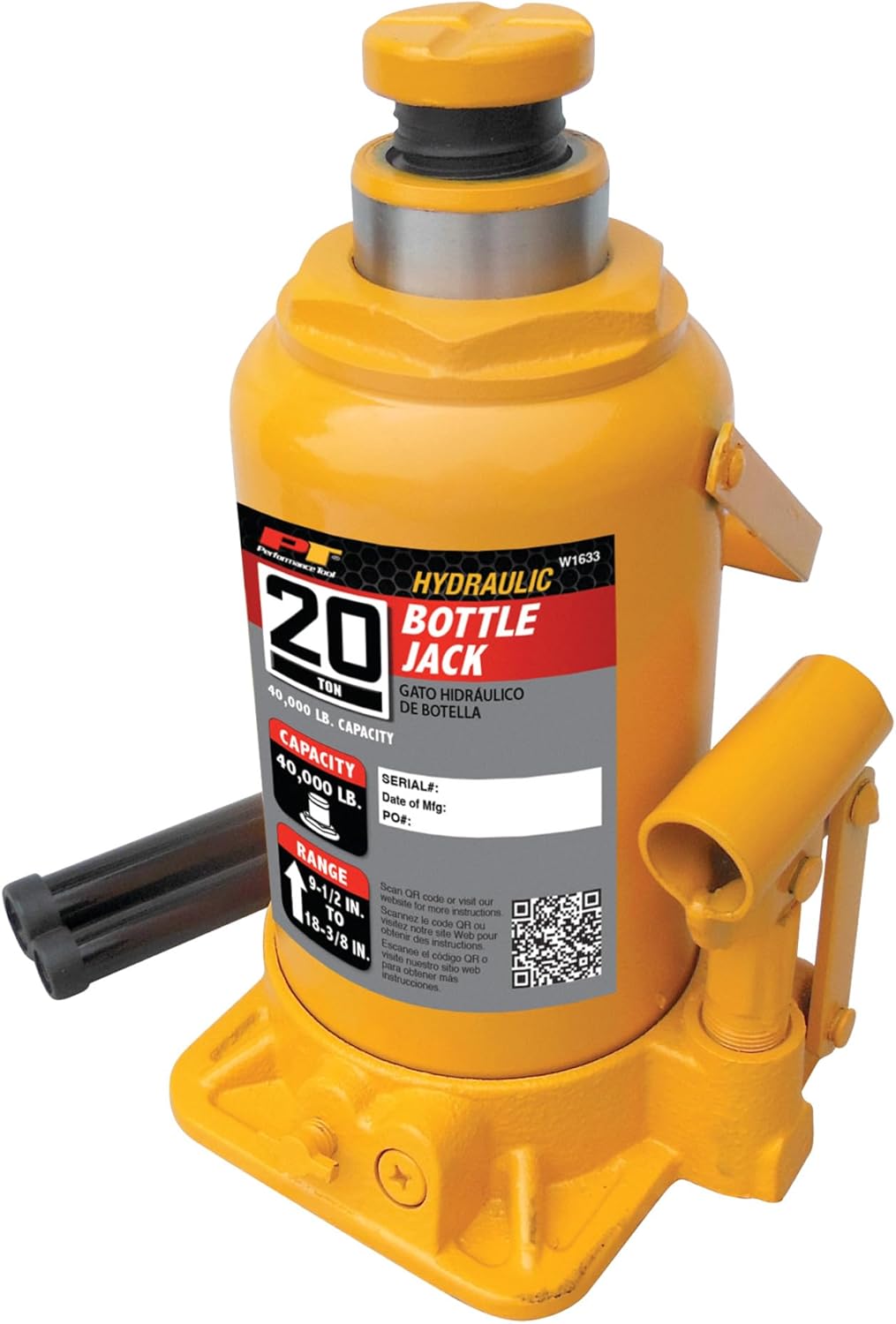 Picture of Performance Tool W1633 Ton Hydraulic Bottle Jack - 20