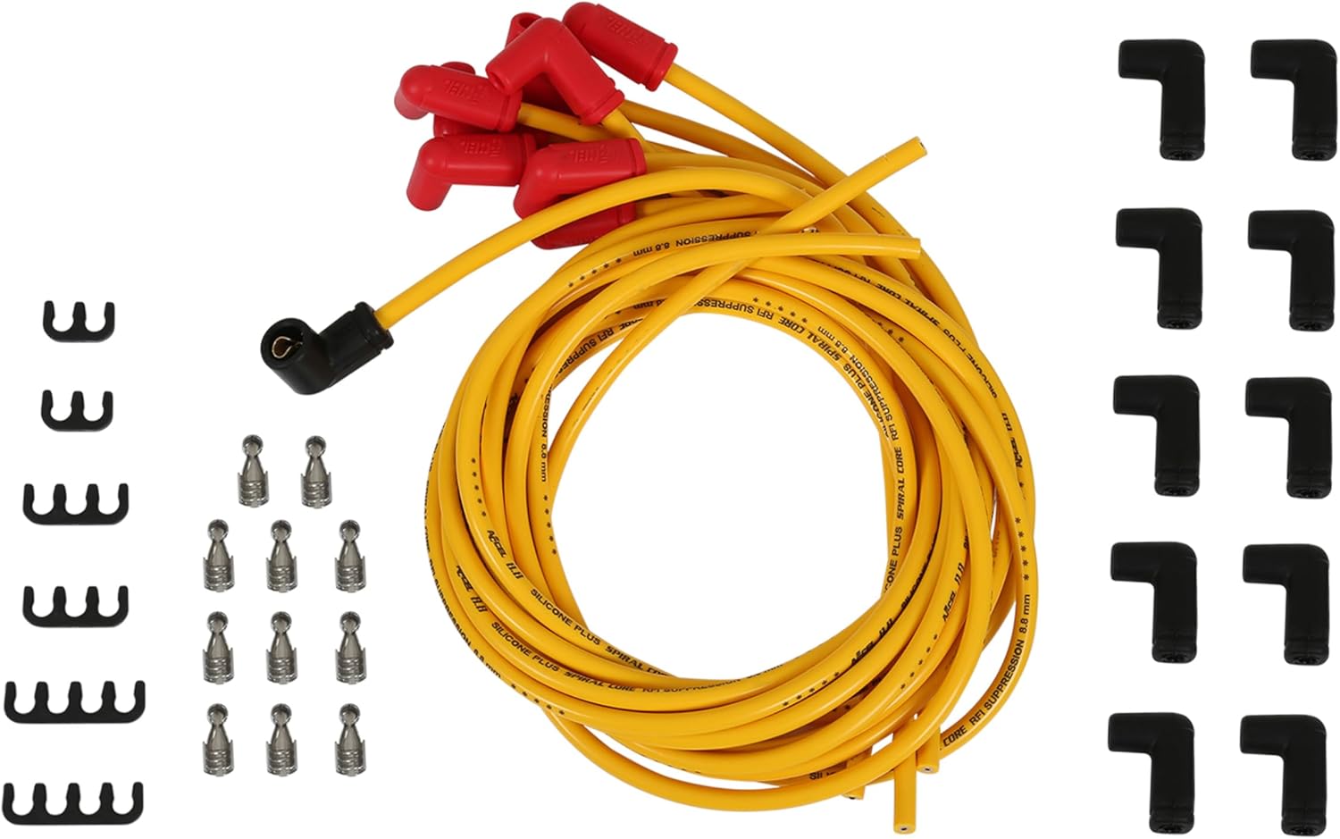 Picture of Accel 8031 Spark Plug Wire Set 8.8mm Universal 90° Boots Yellow