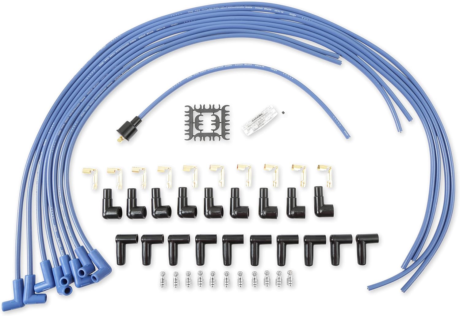 Picture of Accel 4041B 8mm Spark Plug Wire Set Blue with 90 Degree Boots