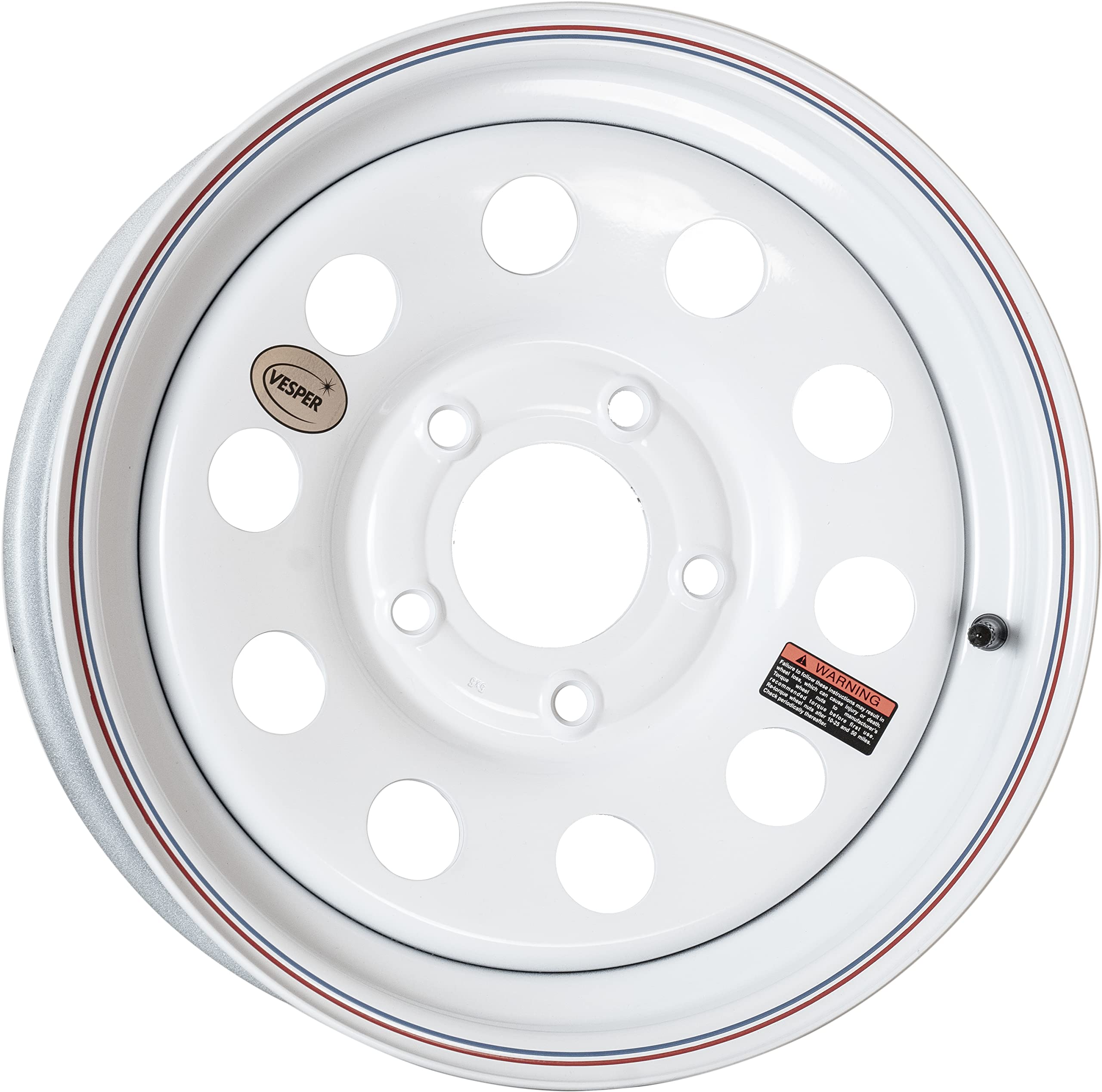 Picture of Taskmaster WS-15050545-XM Vesper Steel Modular Trailer Wheel - 15x5 5 on 4.5 Gloss White