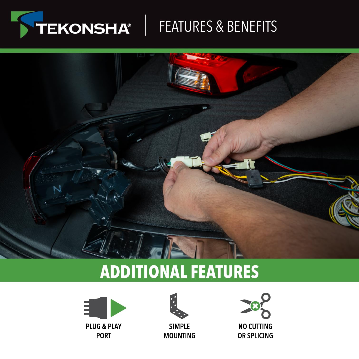 Picture of Tekonsha 118786 T-One Connector Assembly with ModuLite HD Module Trailer Wire Harnesses
