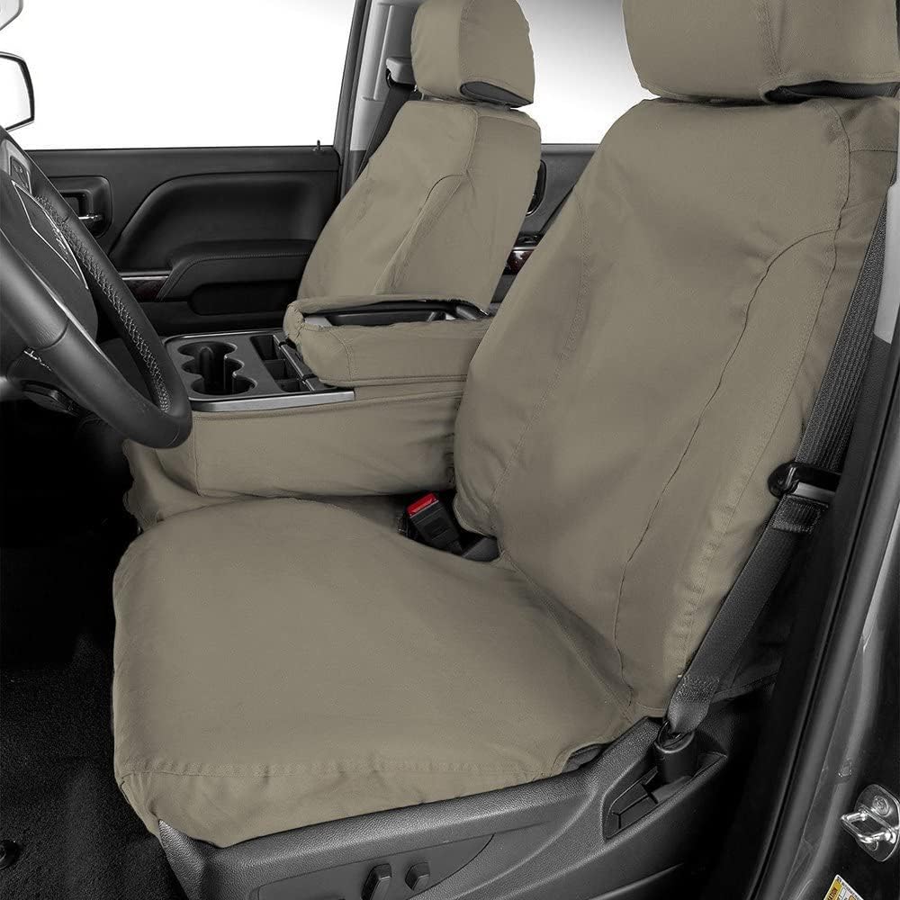Picture of Covercraft SS7462PCCT Polycotton SeatSaver Custom Second Row Seat Cover Misty - Grey