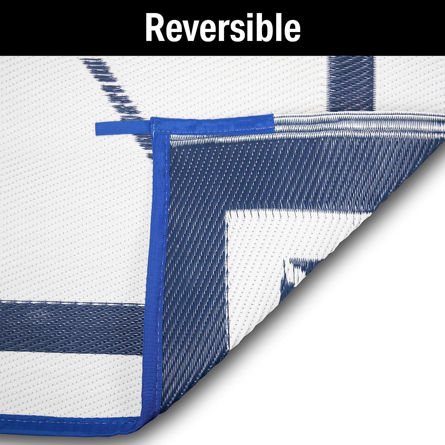 Picture of Fultyme RV 8 X 16 BLUE/WHITE Outdoor Patio Mat 8' x 16' Blue/White