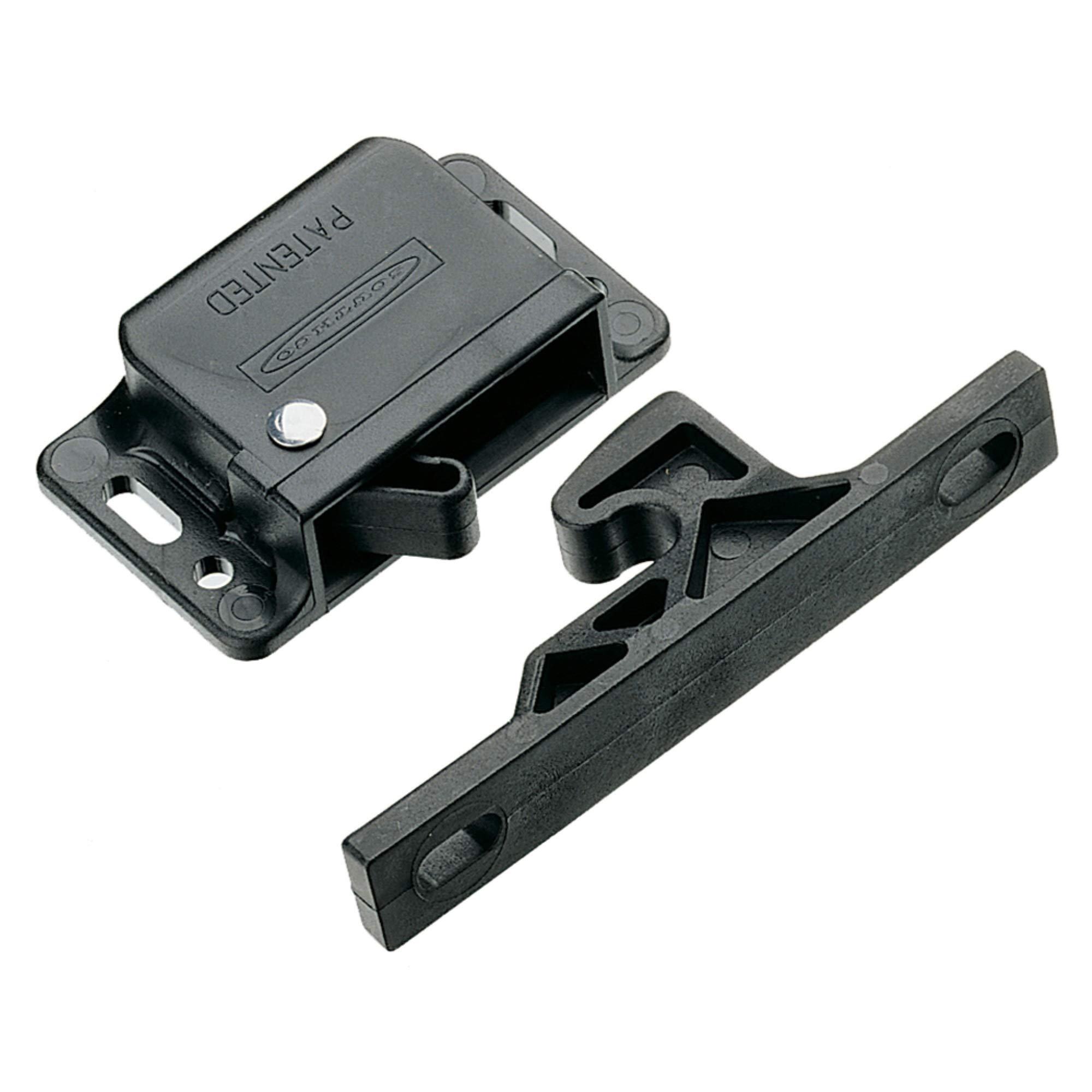 Picture of Ocean Accessories C3-810 Push-to-Close Grabber Catch Latch Black Plastic Door Latches - 44N
