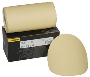 Mirka 23-342-320 Gold 6" PSA LinkRoll Sanding Disc 320 Grit