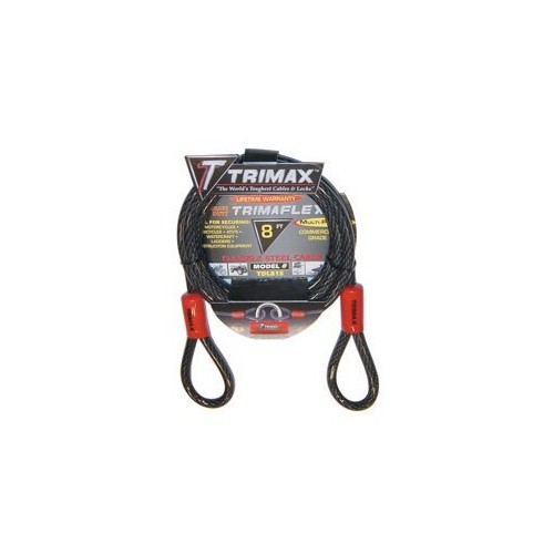 Trimax TDL1510 Dual Loop Security Cable 15ft x 10mm Quadra Braid