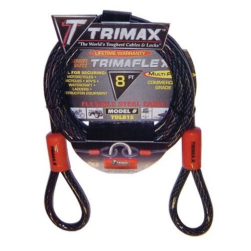 Trimax TDL815 Dual Loop Quadra-Braid Security Cable 8' x 15mm