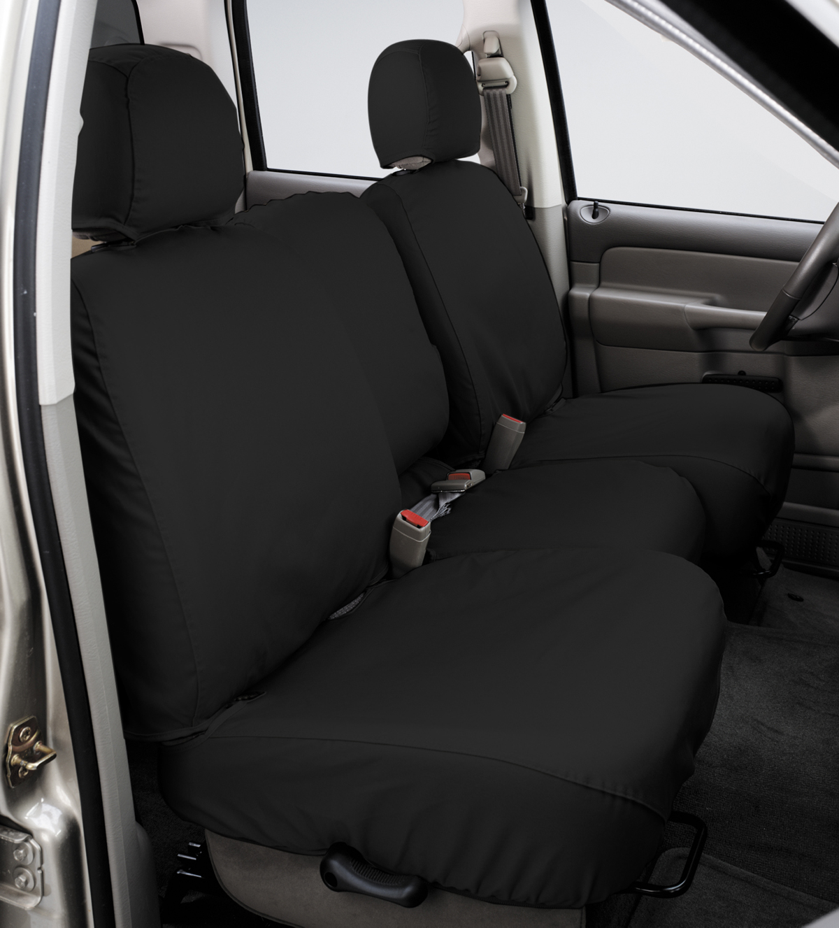 Covercraft SS3418PCCH Polycotton SeatSaver Custom Front Row Seat Covers - Charcoal